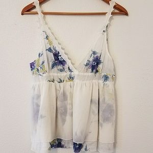 Sheer open back whimsical top